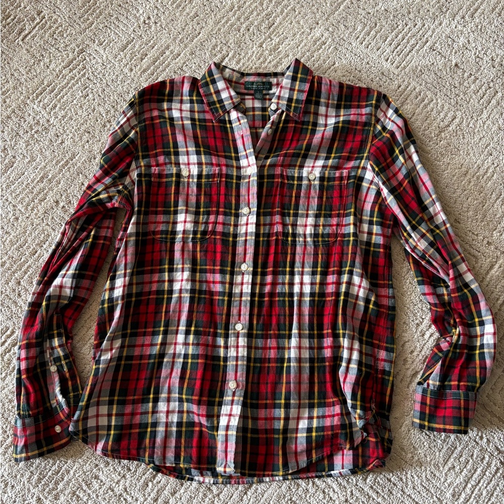 Ralph Lauren Red and Black Plaid Shirt
